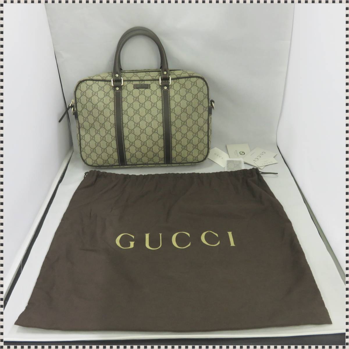 美品 】 グッチ ブリーフケース ビジネスバッグ 322287 200047 GUCCI 