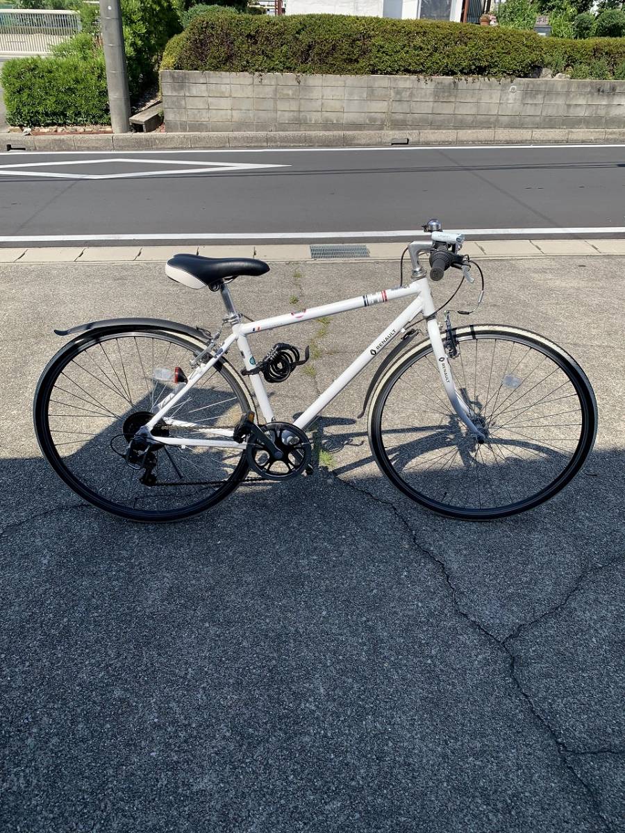 D 50 美品 RENAULT クロスバイク ロードバイク 6段変速 自転車 700C 