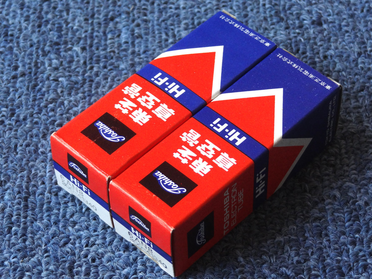 6AN8 東芝真空管　Hi-Fi ２本 Yahoo!オークション Hi-Fi 東芝 真空管 6AN8 2本同一ロット 12AX7A