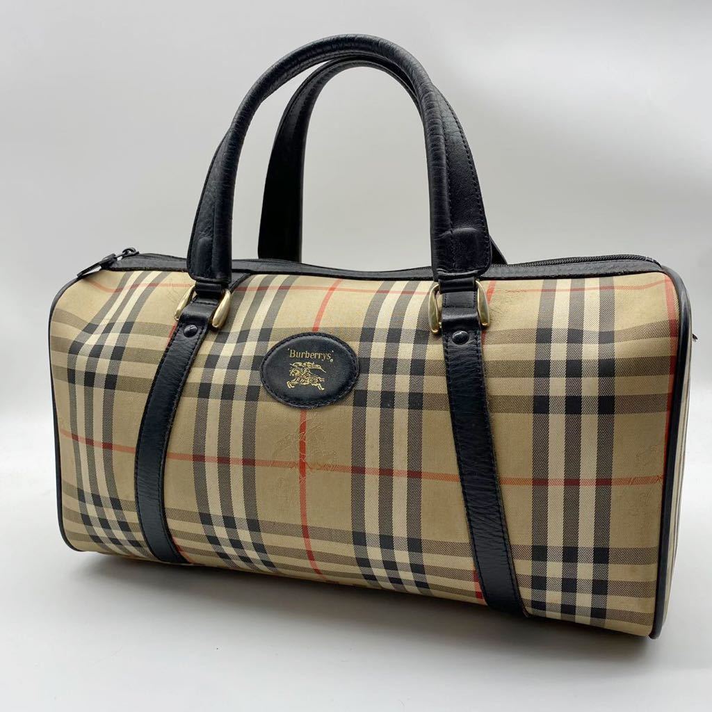 極美品！BURBERRY バーバリー ハンドバッグ ミニボストン ノバ
