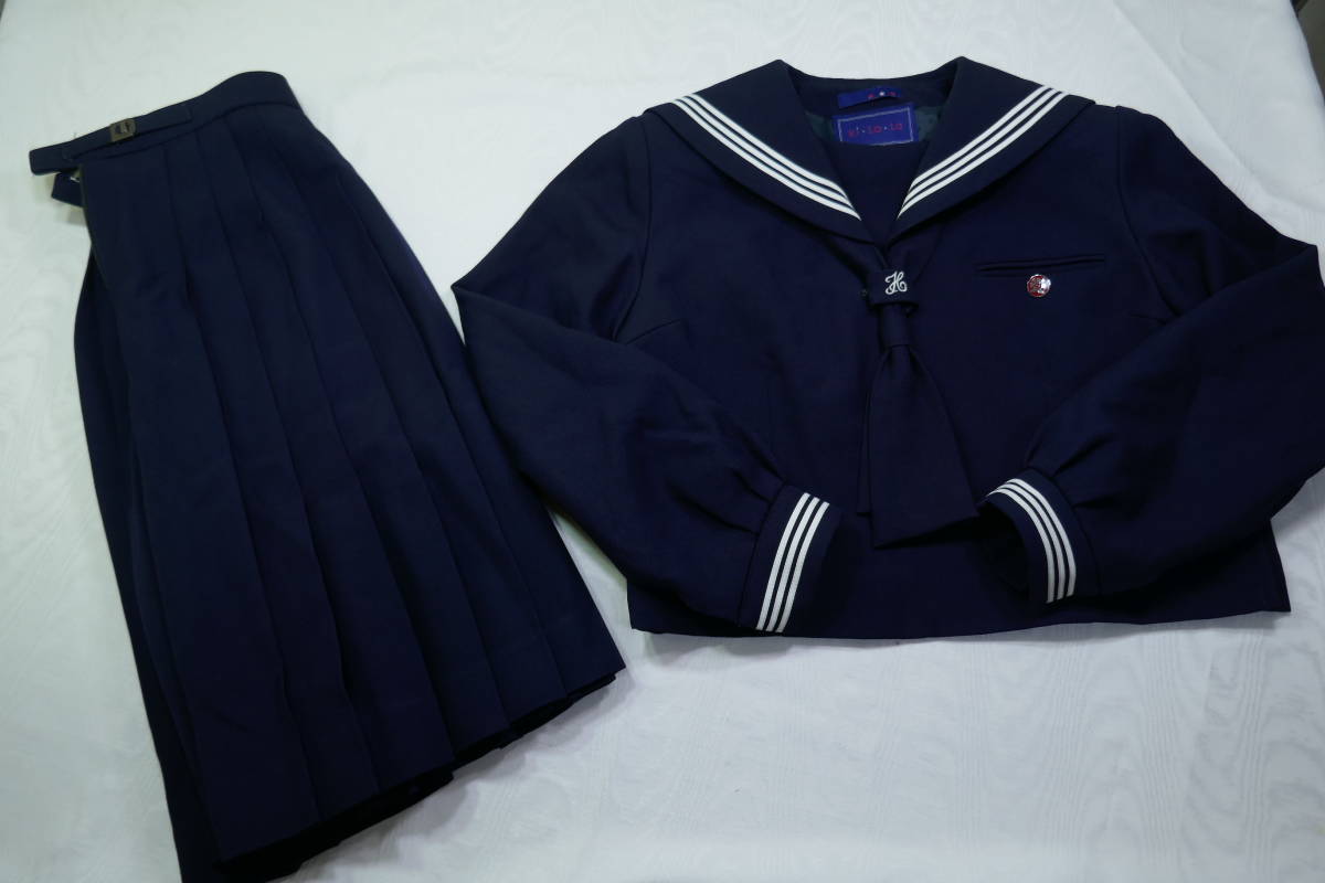 格安，お得 3 大きいサイズ 千葉方面 中学校 校章付き セーラー服 13 冬スカート Ki.La.La 東京堂 検 高校 女子校 私立 制服 学生服 附属 JK JC 県立(学生服)｜売買されたオークション情報、yahooの商品情報を 学生服