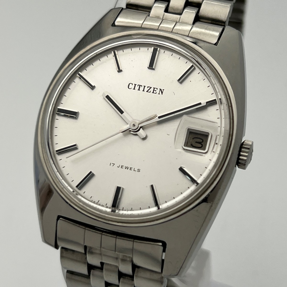 シチズン Citizen シルバー文字盤 17石 4-820908K メンズ 手巻き デイト 腕時計 CD0910544_1