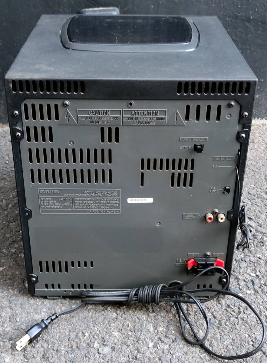 AIWA 3CD ダブルカセット ミニコンポ XG-V210 CDざんまい センター