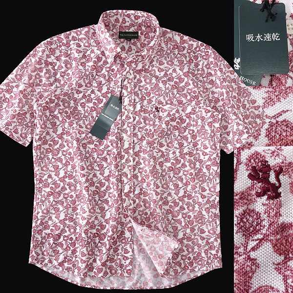 【大人気，安い】 1.6万 スコッチハウス アザミプリント 半袖 ジャージー シャツ M 赤 I42253 THE SCOTCH HOUSE 春夏 メンズ フラワー フローラル(Mサイズ)｜売買されたオークション情報、yahooの商品情報をアーカイブ アロハシャツ