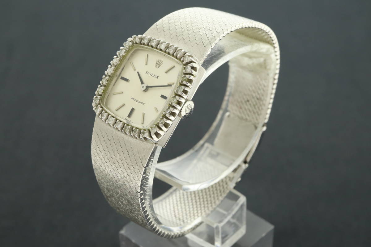 VMPD4-62-34 ROLEX ロレックス 腕時計 2611 1400 プレシジョン ダイヤベゼル 手巻き 約40g レディース シルバー 動作品 中古