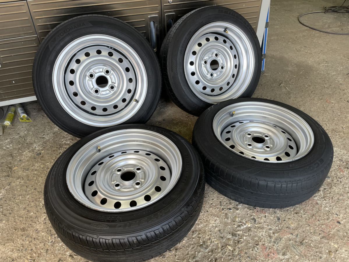 鉄チン 加工ホイール テッチン 14インチ 6.5j＋20 PCD100 4H ハブ54mm