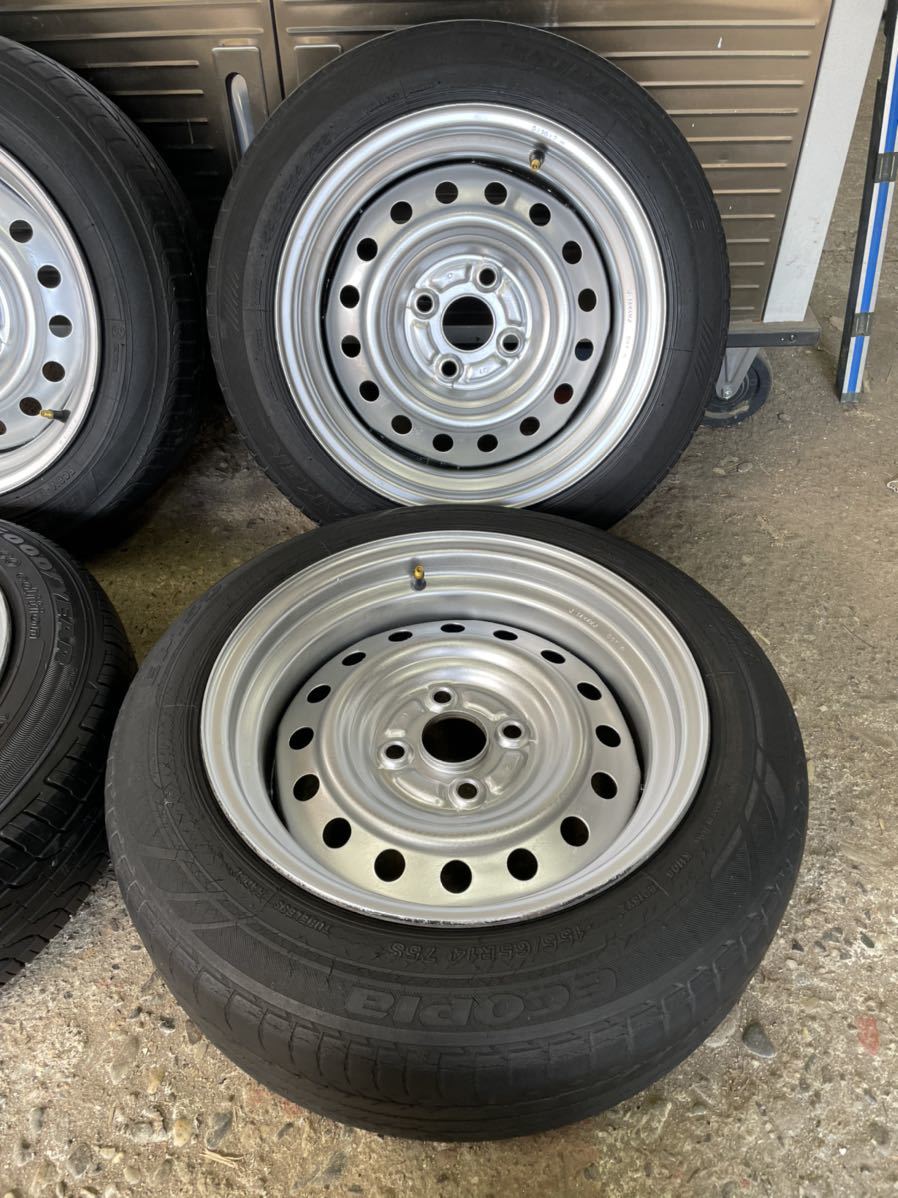 鉄チン 加工ホイール テッチン 14インチ 6.5j＋20 PCD100 4H ハブ54mm