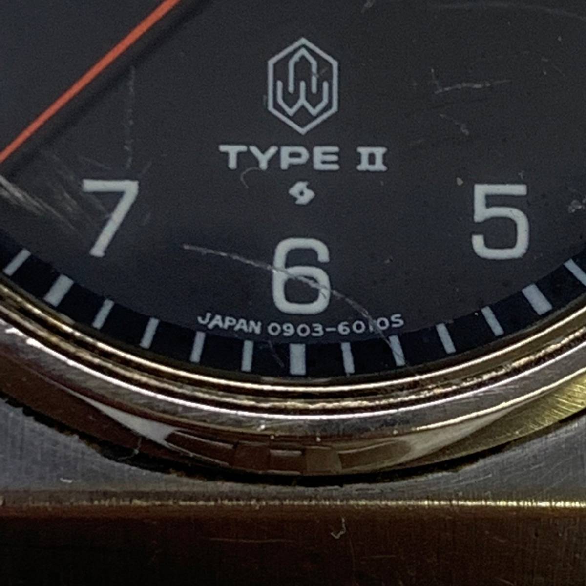 SEIKO セイコー QUARTZ TYPE Ⅱ タイプ2 赤針 黒文字盤 クォーツ 0903 