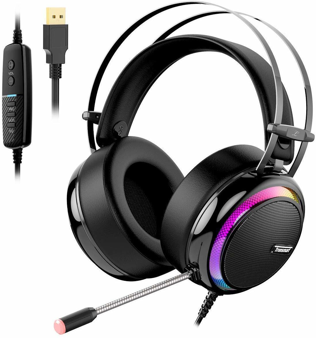 新品未使用送料無料 ゲーミングヘッドセット 7.1chサラウンド 50MMドライバー ノイズキャンセルマイク付 PC/PS4 Pro/Nintendo Switch