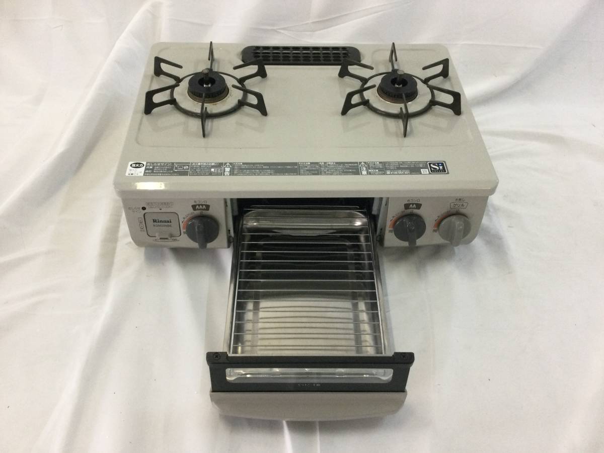 売り切り】リンナイ コンパクトガステーブル LP用 左強火 クリーム 