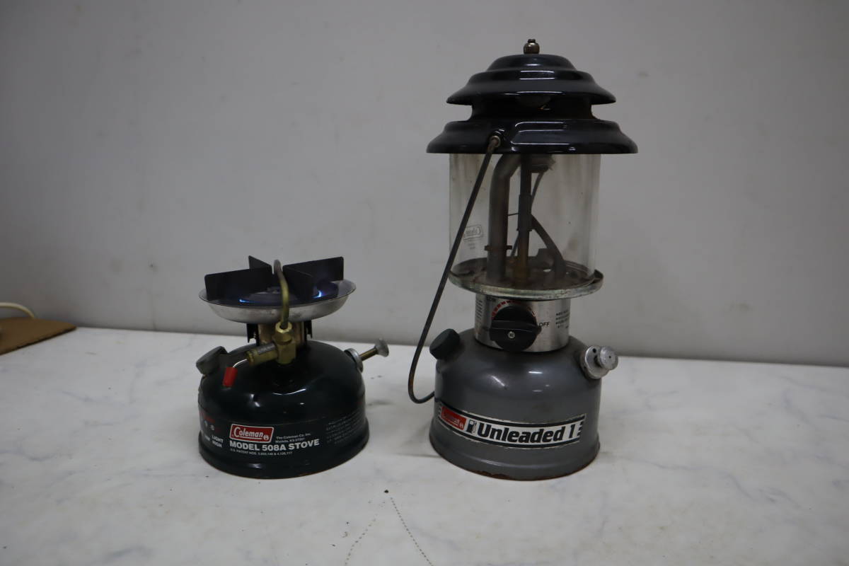 Coleman Model 508ランタンとModel 282ストーブ未使用 コールマン ランタン（ジャンク）、ストーブセット（282－700J、508A