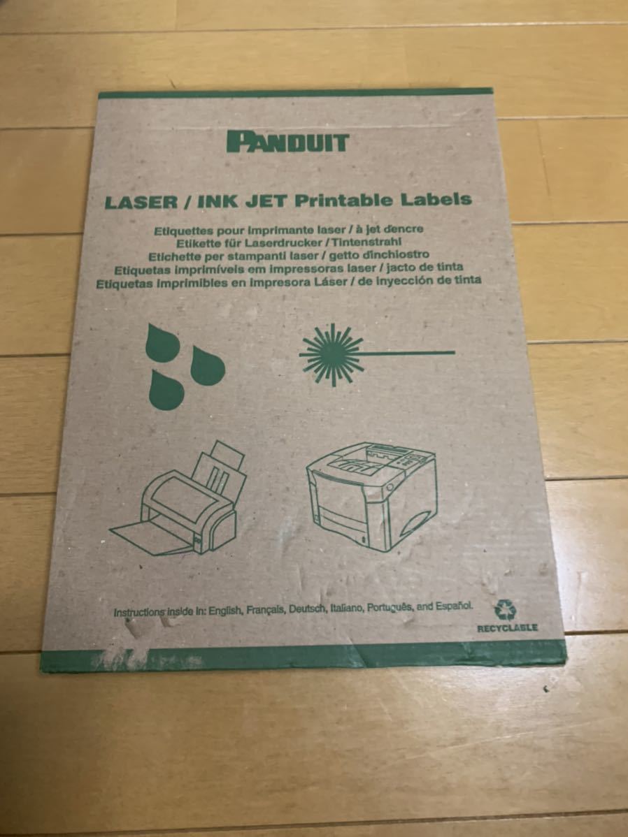 パンドウイット レーザープリンタ用回転ラベル 白 R100X125X1J(7311419) 入数：1箱(2500枚)