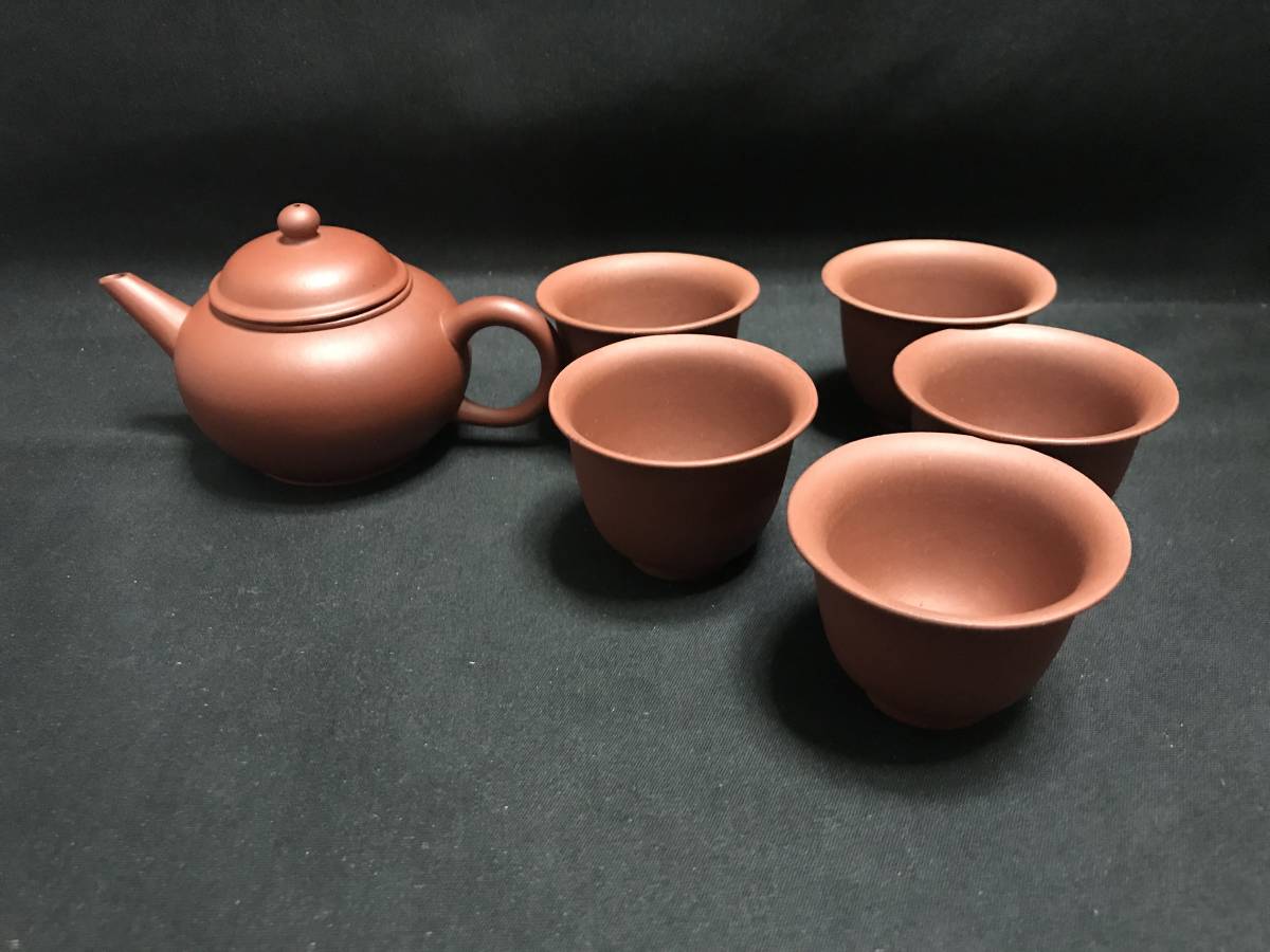中国宜興 急須 朱泥 茶注 紫砂 中国古玩 紫泥 煎茶道具 宜興 水平