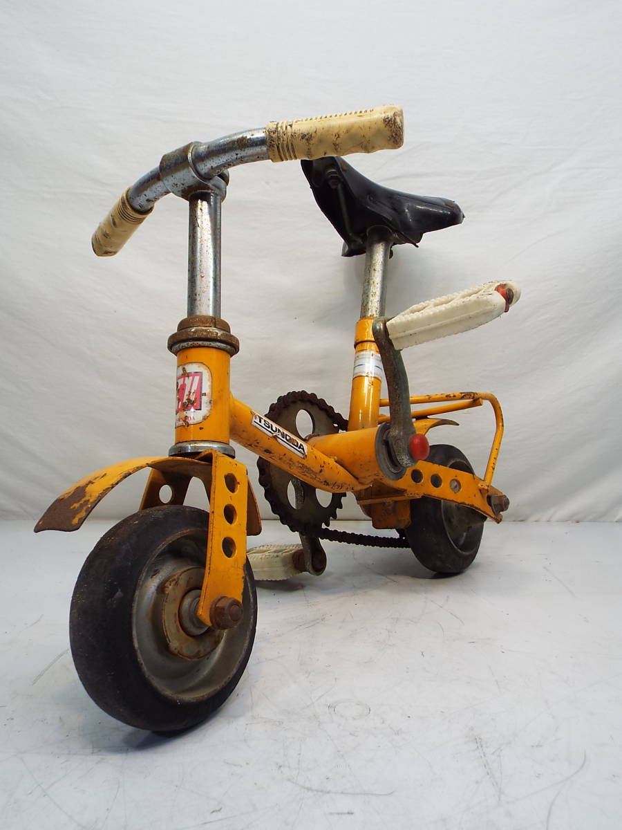 ツノダ TSUNODA 超 ミニ 自転車 豆 自転車 まめ 自転車 黄色 昭和