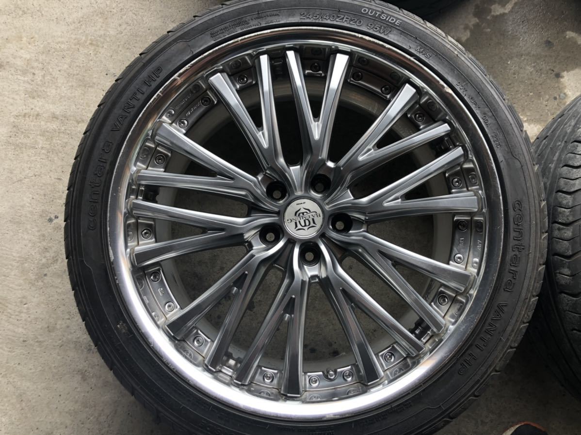 WORK ワーク バルムンク 8.5J-20 +38 4本セット 245/40R20タイヤ付 