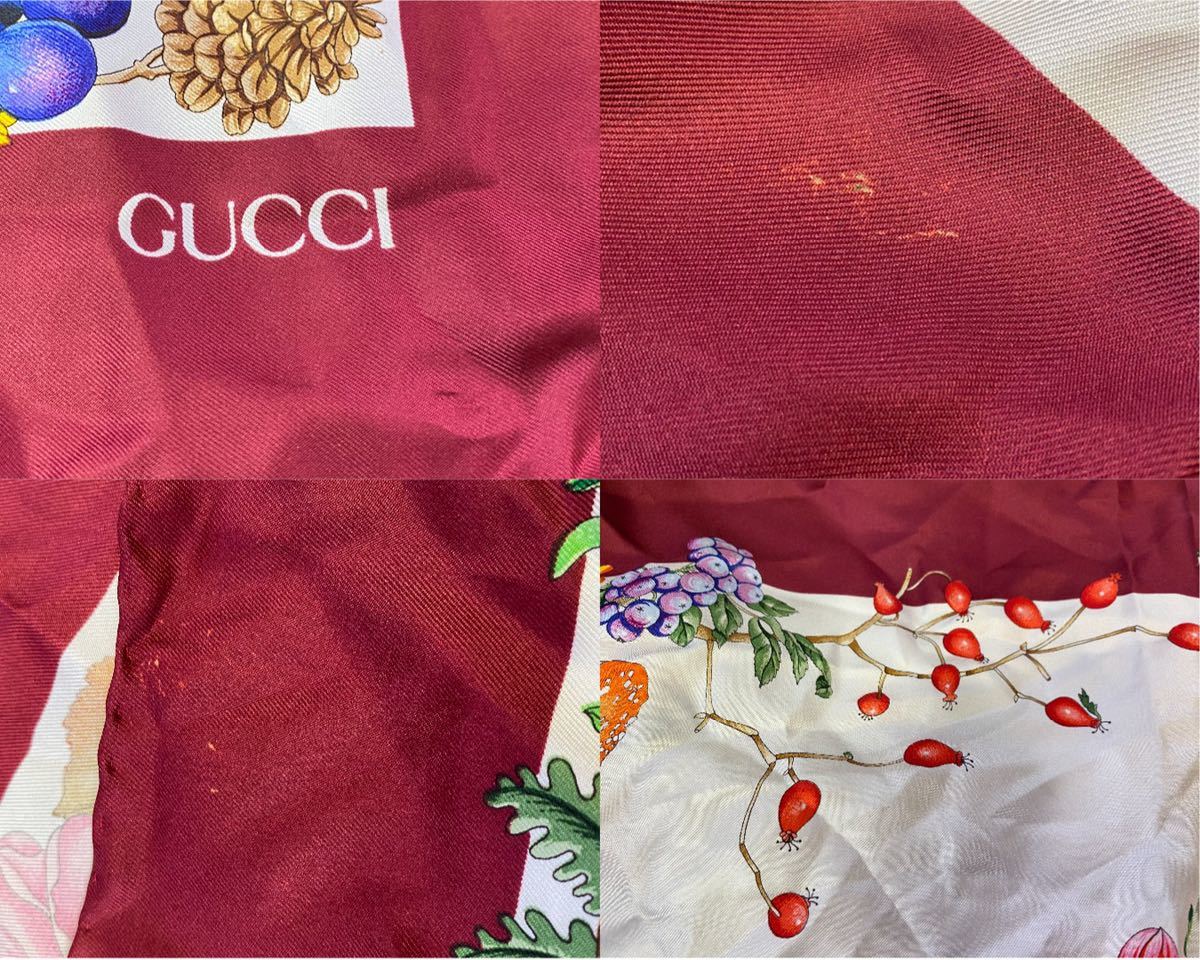 中古保管品】オールドグッチ・GUCCI・グッチ・タグ付き/大判スカーフ