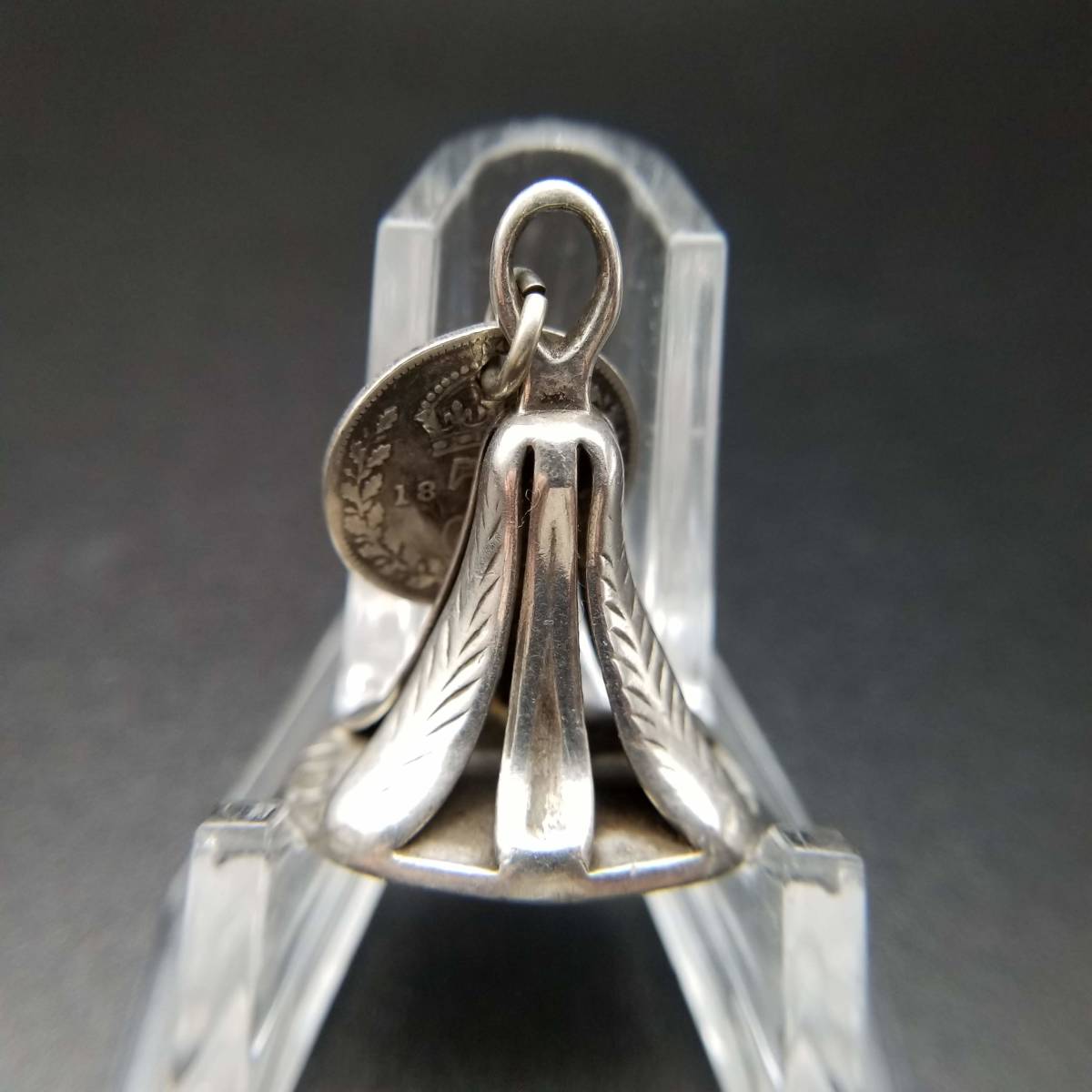 1793年 英国 アンティーク ジョージ LONDON ホールマーク シルバー ワックスシール ペンダント 彫金 チャーム 銀 フォブ CRISPIN FULLER_4