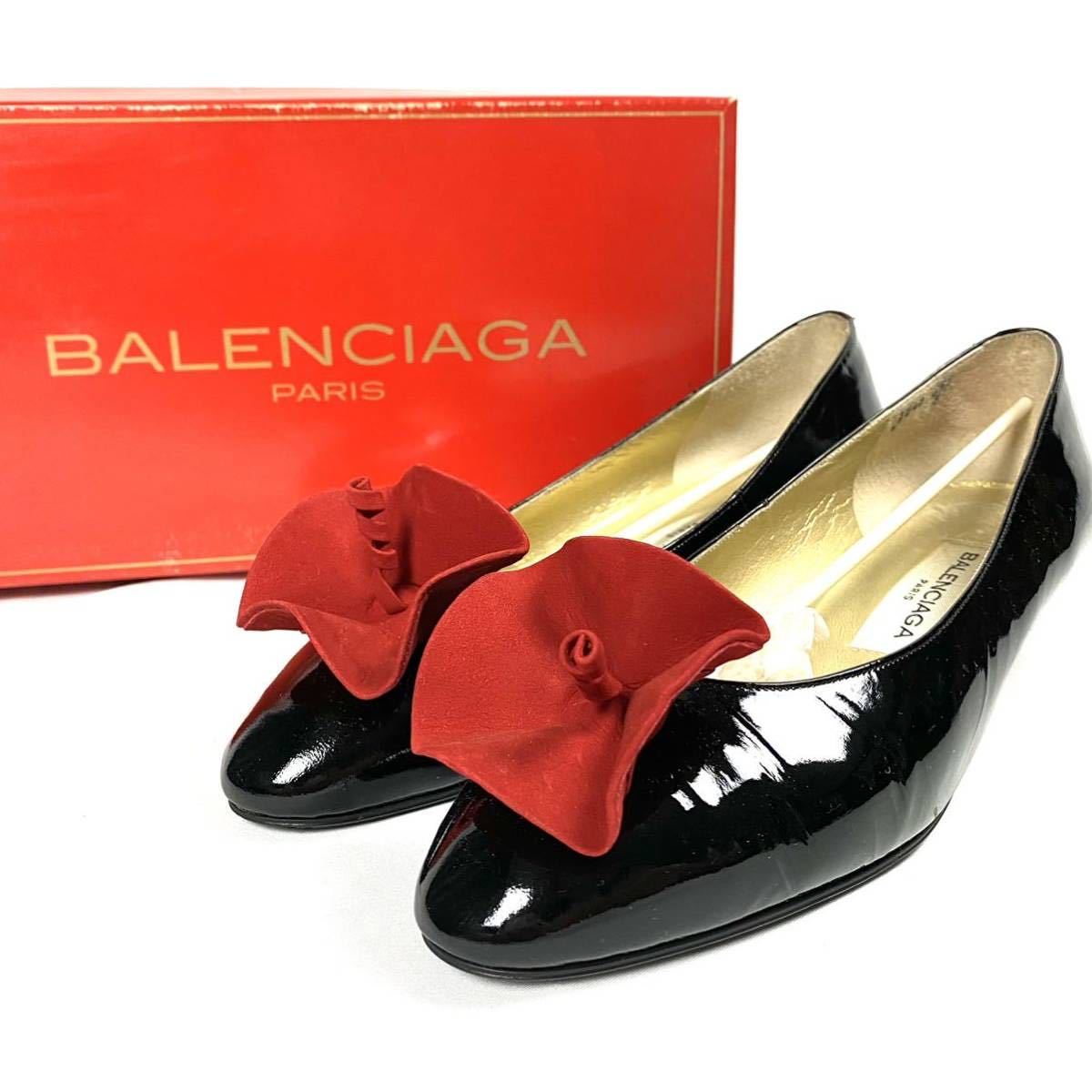 未使用】 BALENCIAGA バレンシアガ ヒール パンプス パテントレザー 