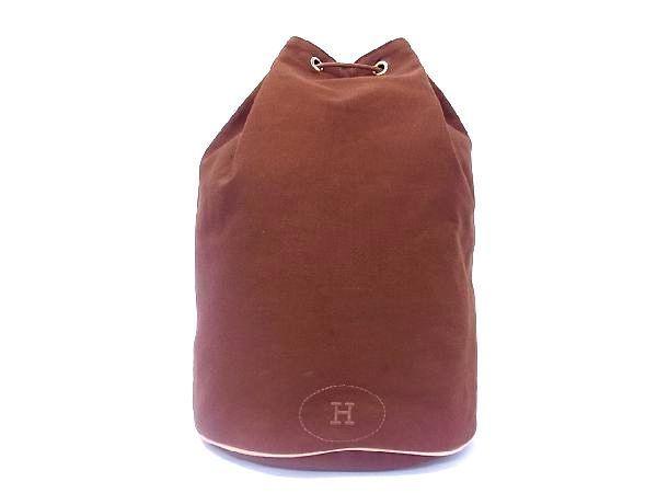 1円 HERMES エルメス ポロションミミル PM キャンバス 巾着型 