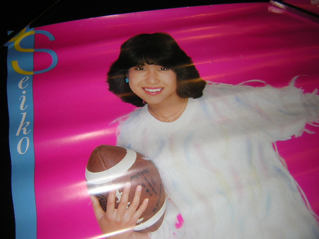 【昭和レトロ・貴重】松田聖子　看板　MOONSTAR 非売品 MOON STAR ムーンスター 松田聖子 A1 ポスター 月星シューズ