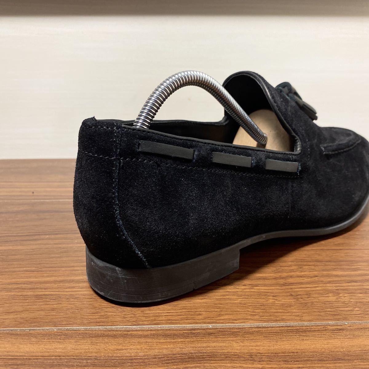 新品 ZARA 本革 タッセル付きレザーローファー 26.5cm 41 メンズ ザラ 