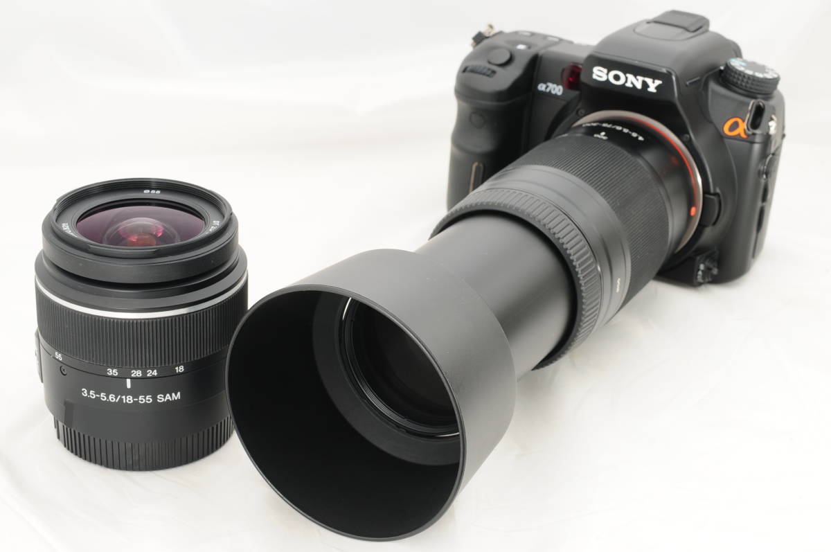 ★新品同様★SONY ソニー α700 DSLR-A700 標準/超望遠 ダブルレンズセット 付属品 オマケ満載★専門店動作確認済 専用ガイド本つき！！