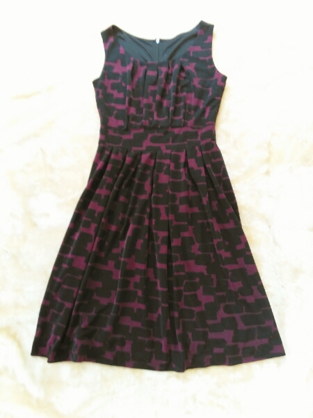 アナイANAYI 　総柄　プリントワンピース　日本製　サイズ３８