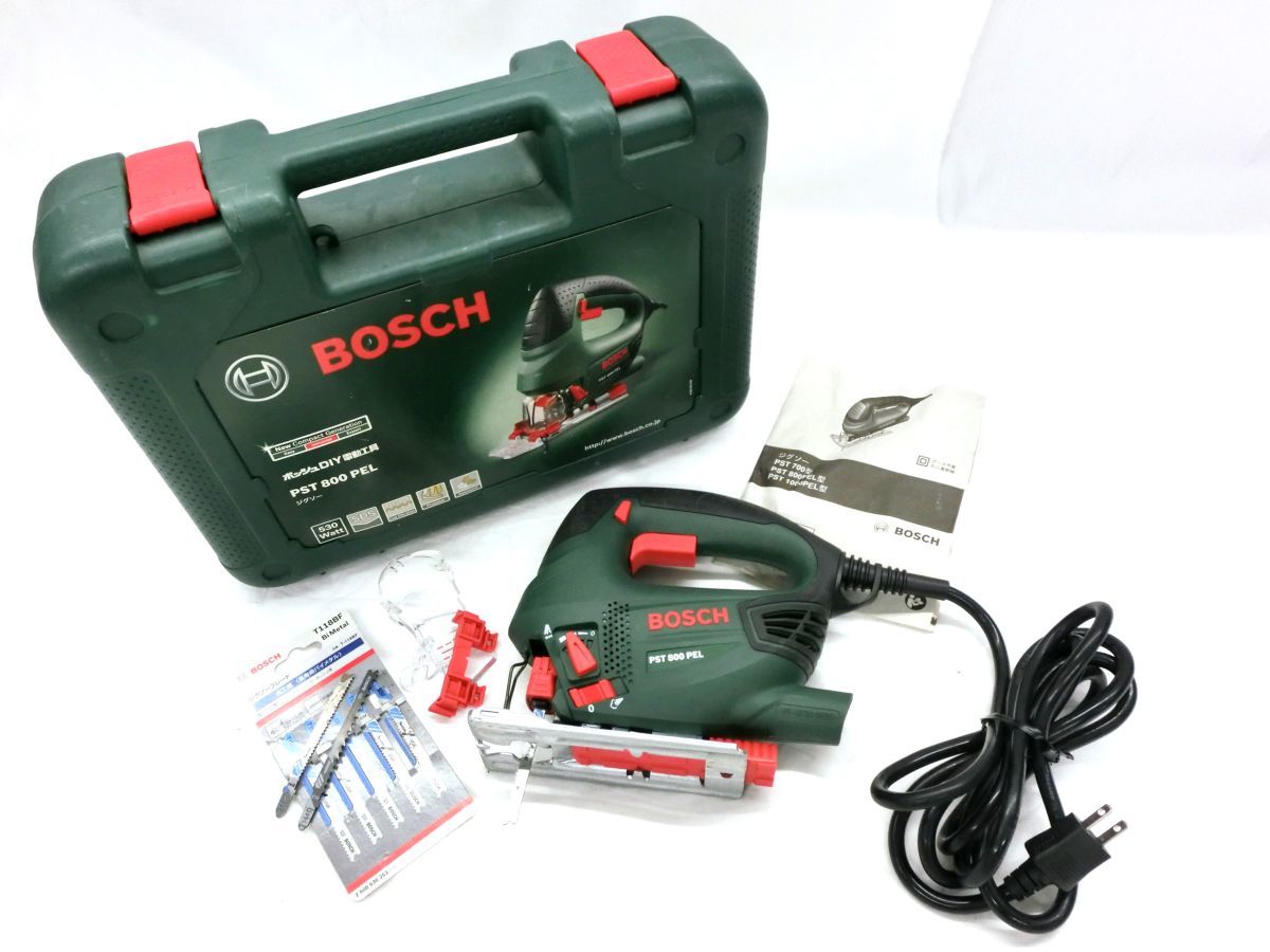 1000円スタート ジグソー BOSCH ボッシュ PST 800PEL 通電確認済み ケース付き 電動工具 のこぎり 切断機 DIY RR8017