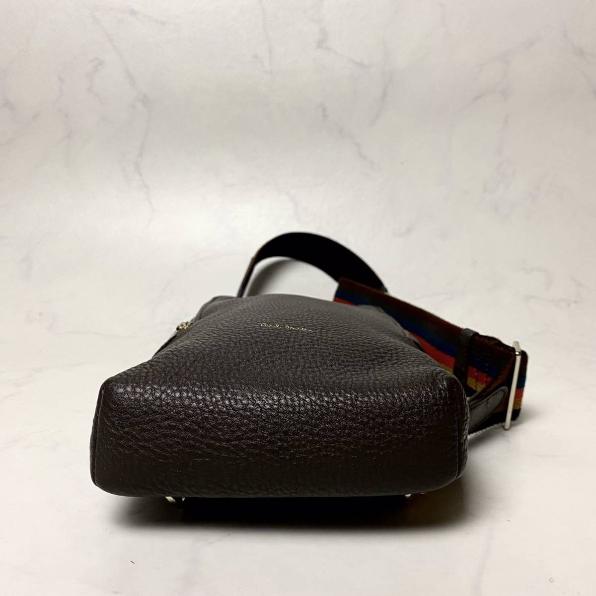 1円~【至極の逸品】Paul Smith ポールスミス PVC レザー メンズ ボディ 