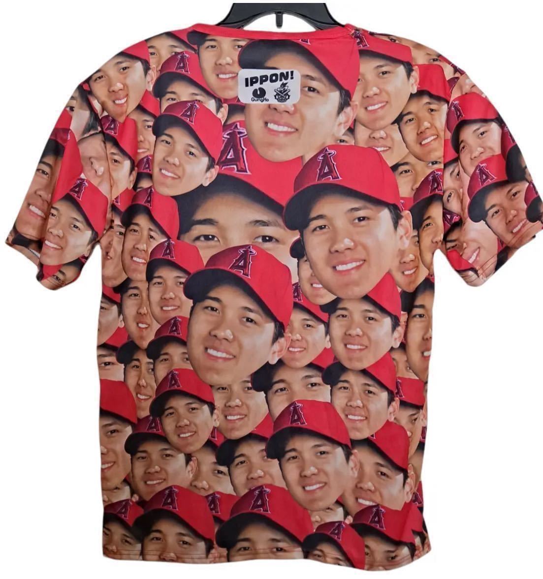 大谷翔平 顔だらけ tシャツ 球場配布品 フェイスプリントtシャツ T 