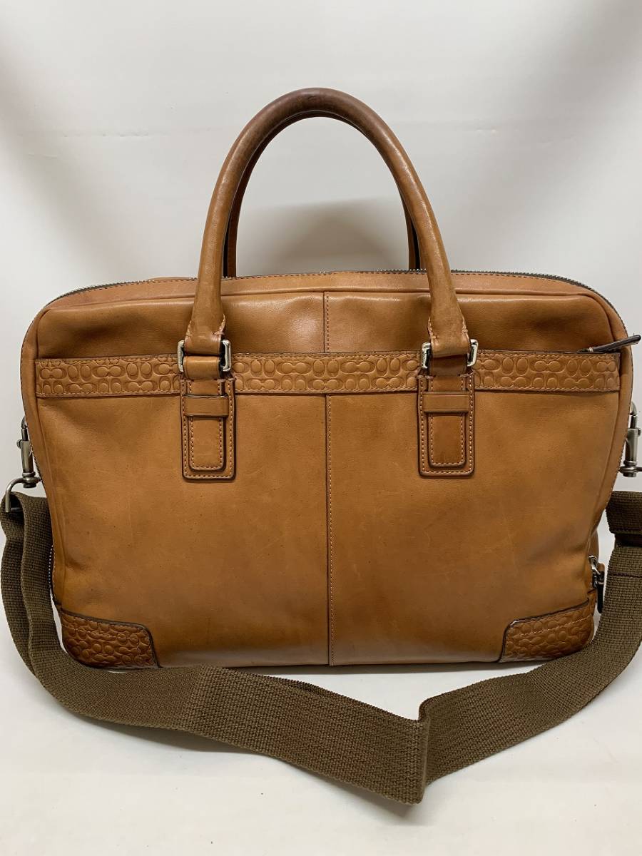 コーチ COACH シグネチャー ビジネスバッグ ブラウン COACH