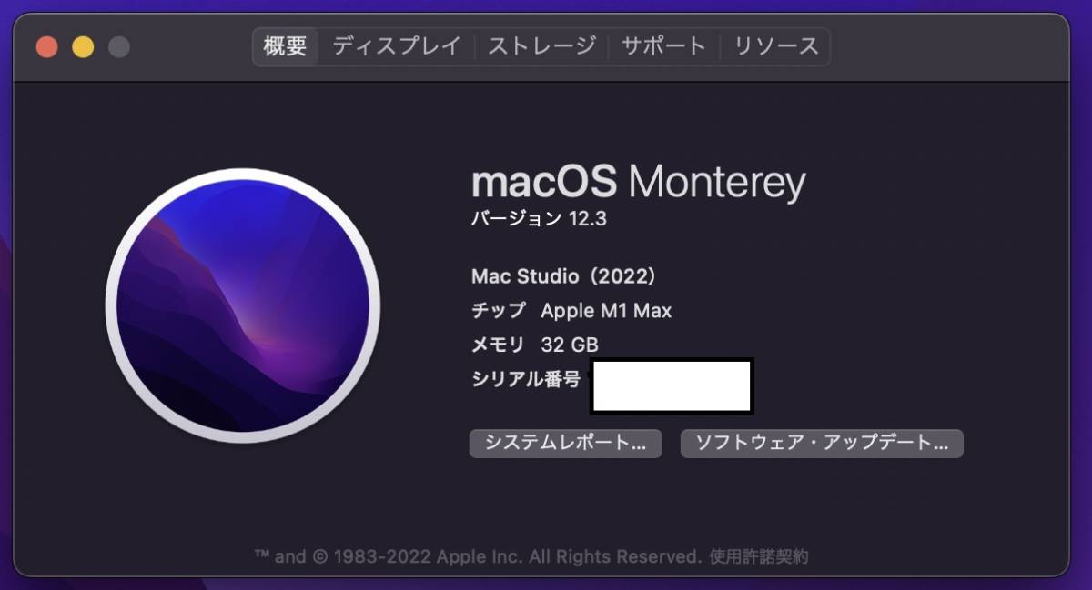 約48万円】Mac Studio Z14J M1 MAX 10C/CPU 24C/GPU メモリ/32GB SSD 