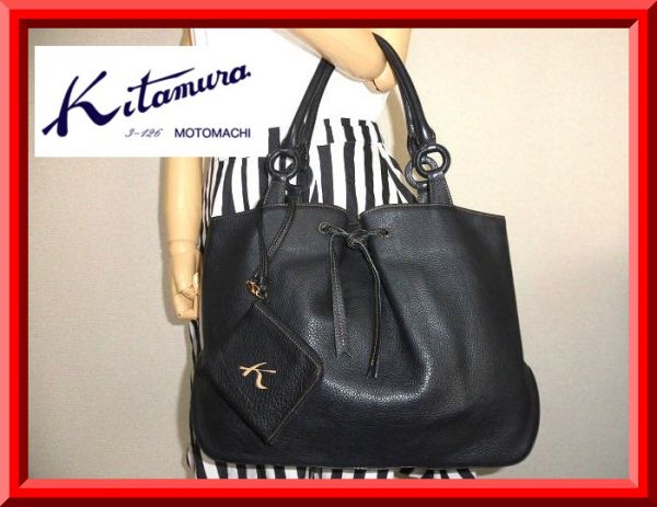 キタムラ Kitamura ハンドバッグ レザー トートバッグ - レディース 黒
