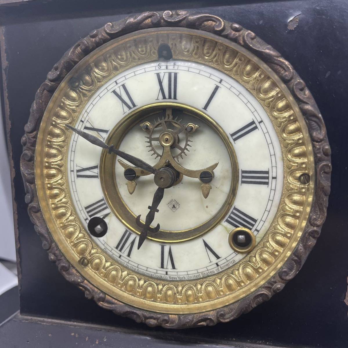 ANSONIA アンソニア クロック 置時計 手巻き TT-2693□送料込□ANSONIA 