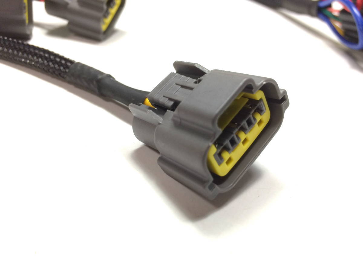 全メッキ線 アース強化品 GRID Racing製 BNR34 ER34 純正互換 耐熱 イグニッションコイル ハーネス R33 コイル流用  BNR32 BCNR33 ECR33 R34
