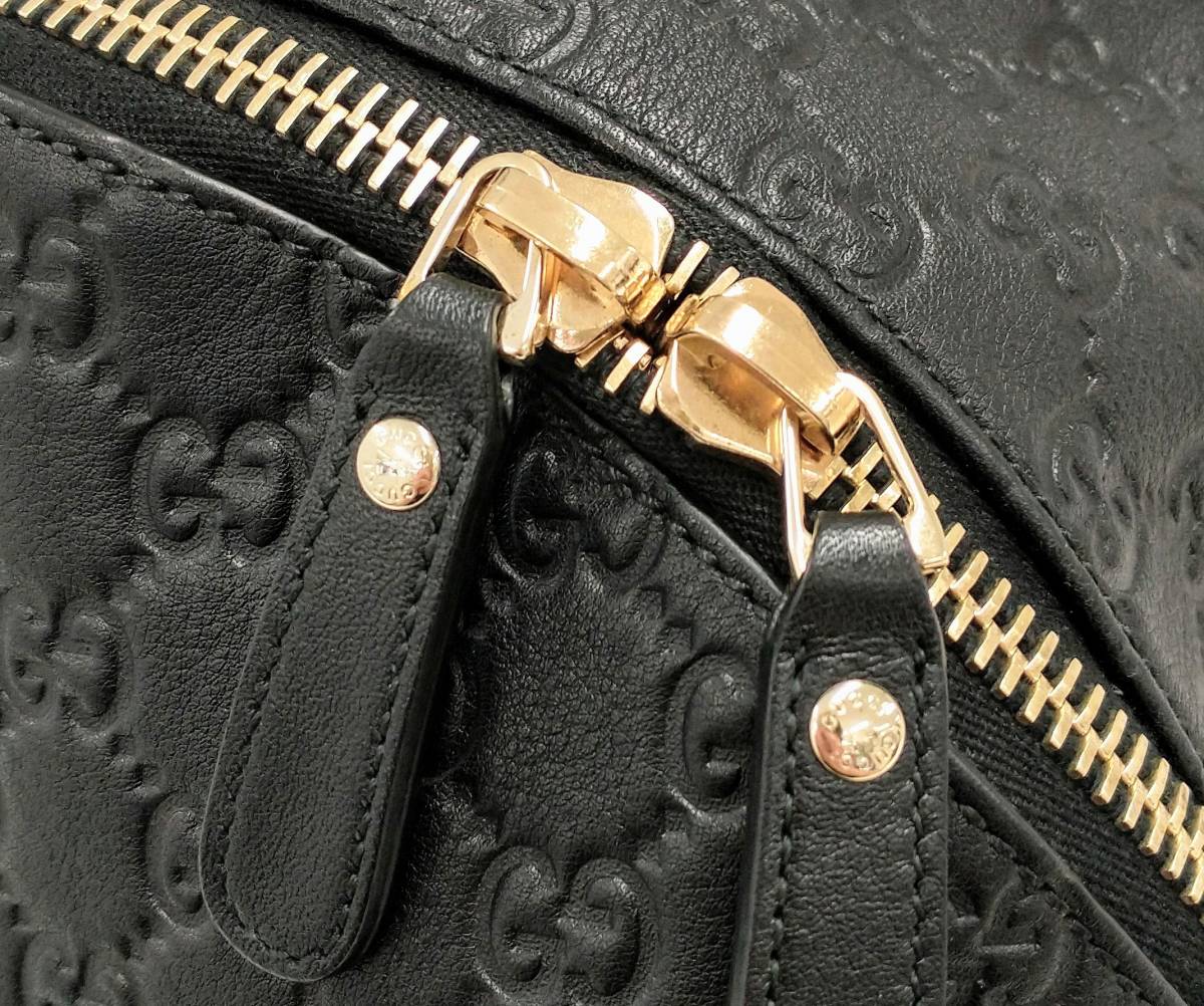GUCCI グッチ グッチシマ 246414 ブラック レザー リュックサック