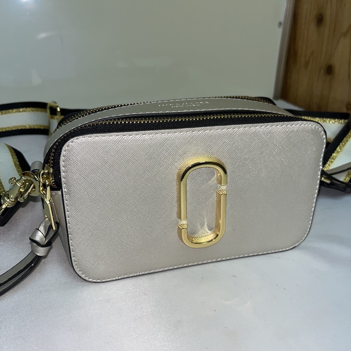 ★美品★used★激安★ マーク ジェイコブス スナップショット バッグ シルバー レディース メンズ ポーチ MARC JACOBS