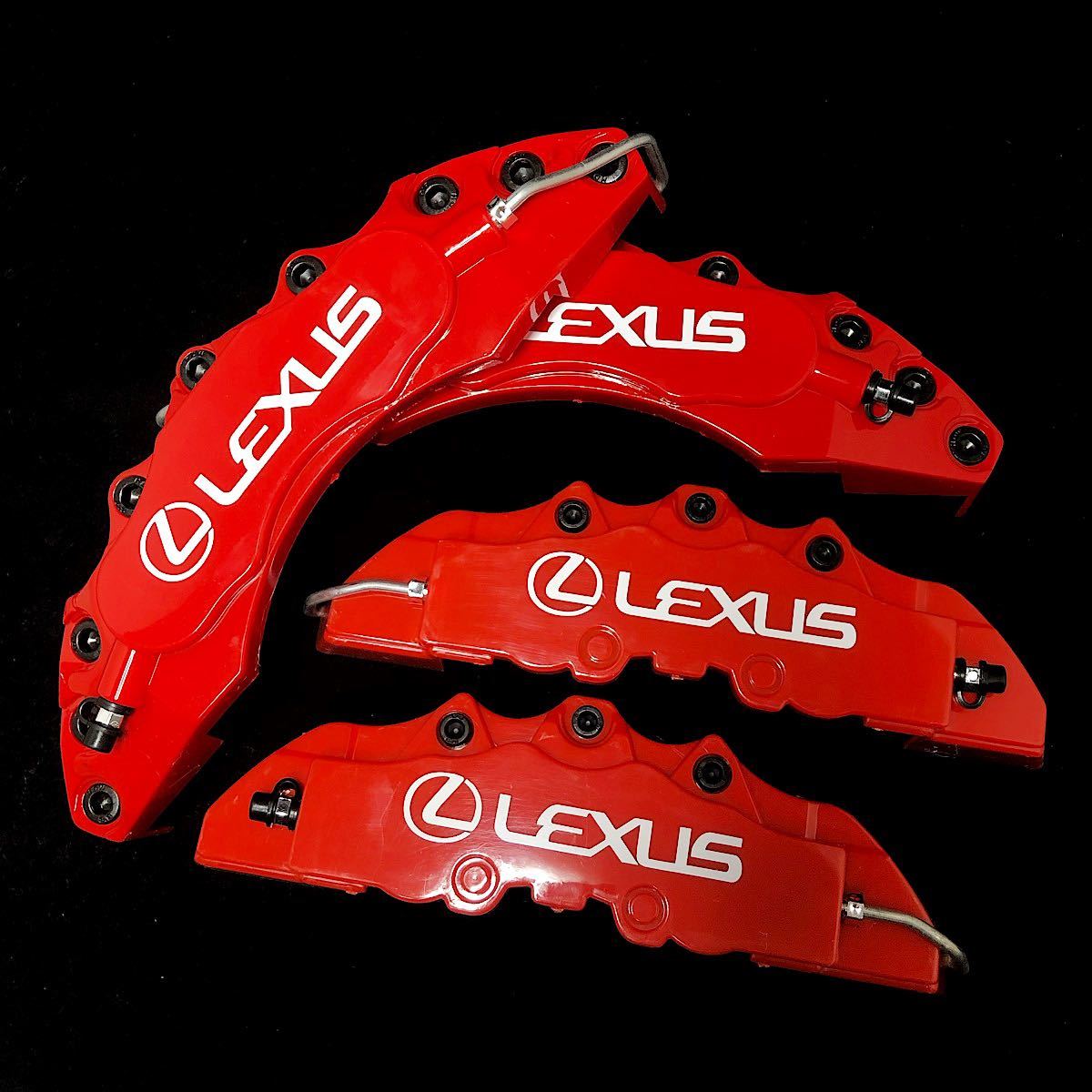 金属ボルト】LEXUS キャリパーカバー レクサス 赤 レッド×ホワイト