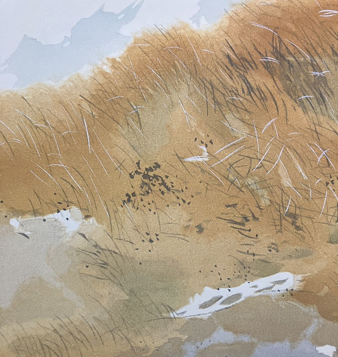 日本画 木版画 10枚まとめて 色紙サイズ 在銘 落款 全美品 花鳥画 風景