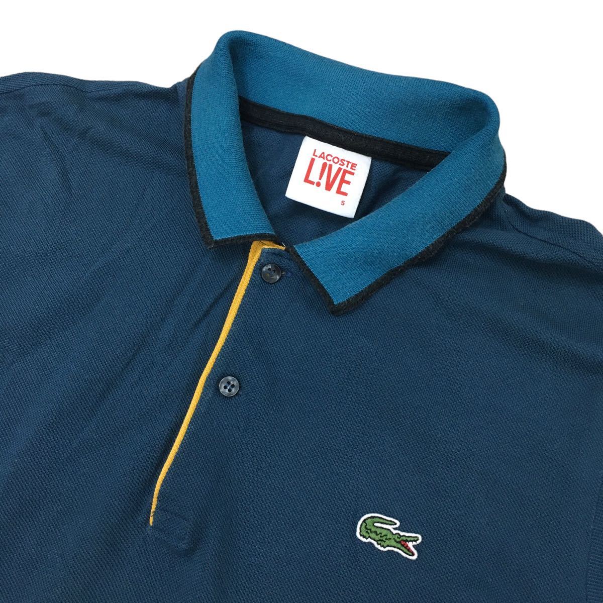 ☆B-49 LACOSTE L!VE ラコステ ライブ 半袖 ストレッチ ライン 