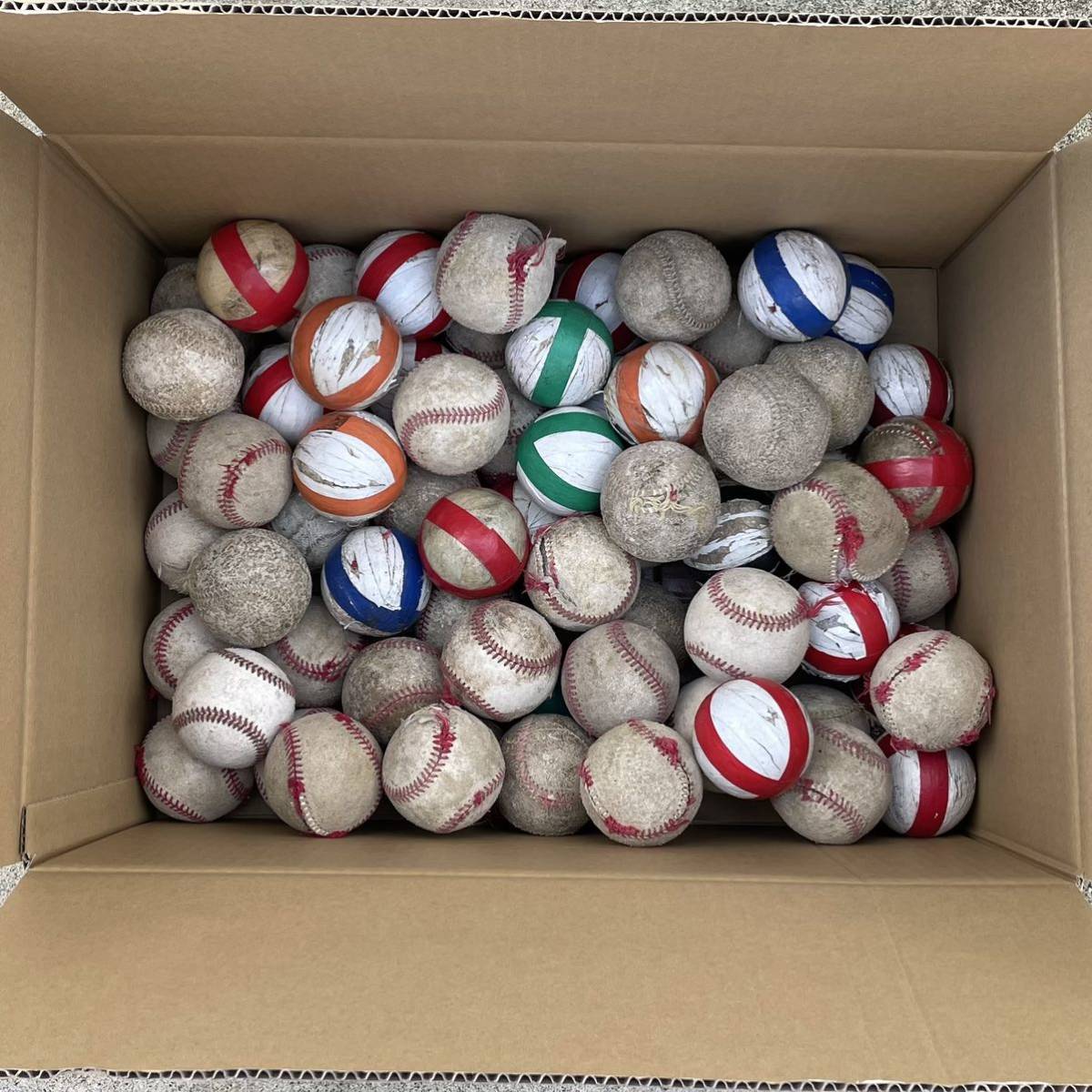 新球 野球 新球の球芯を使用 硬式野球ティーボール70球 硬式野球
