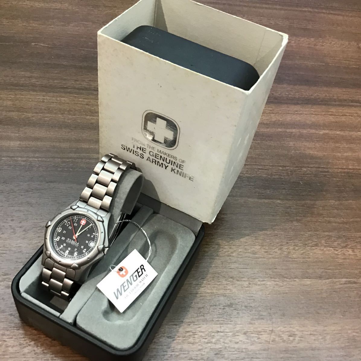 WENGER 72119】稼動品 美品 ウェンガー 腕時計 Swiss army クォーツ式 