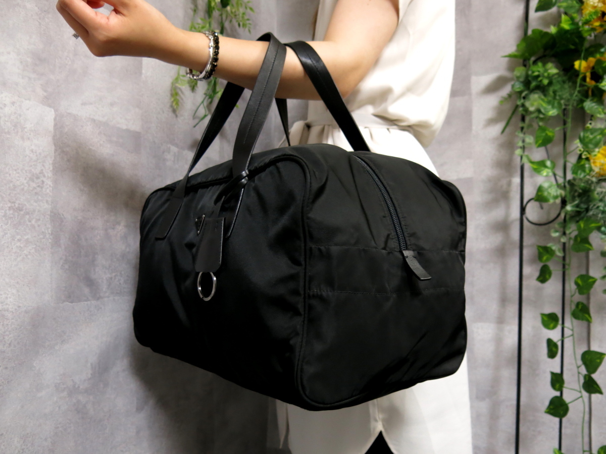 ○超美品○PRADA プラダ○ポコノ ナイロン カーフ レザー 本革 