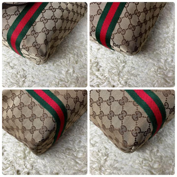 GUCCI GG柄 シェリーライン キャンバス トートバッグ チャーム付 美品