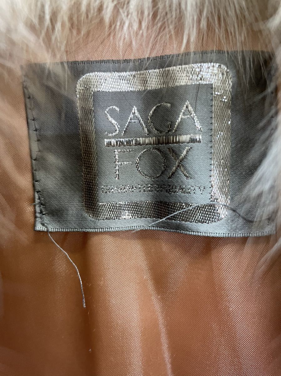 SAGA FOX サガ フォックス 金サガ 毛皮 ハーフ コート 表記M
