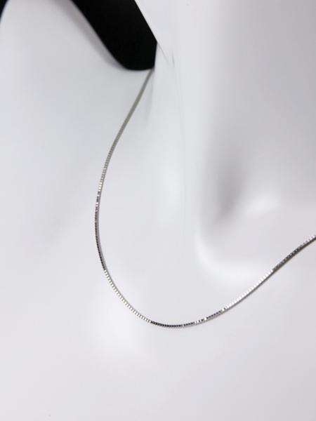 1円～最落無 Pt850ベネチアンネックレス 0.8㎜ 約45cmスライド式