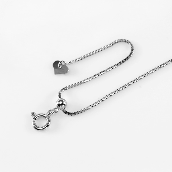 1円～最落無 Pt850ベネチアンネックレス 0.8㎜ 約45cmスライド式