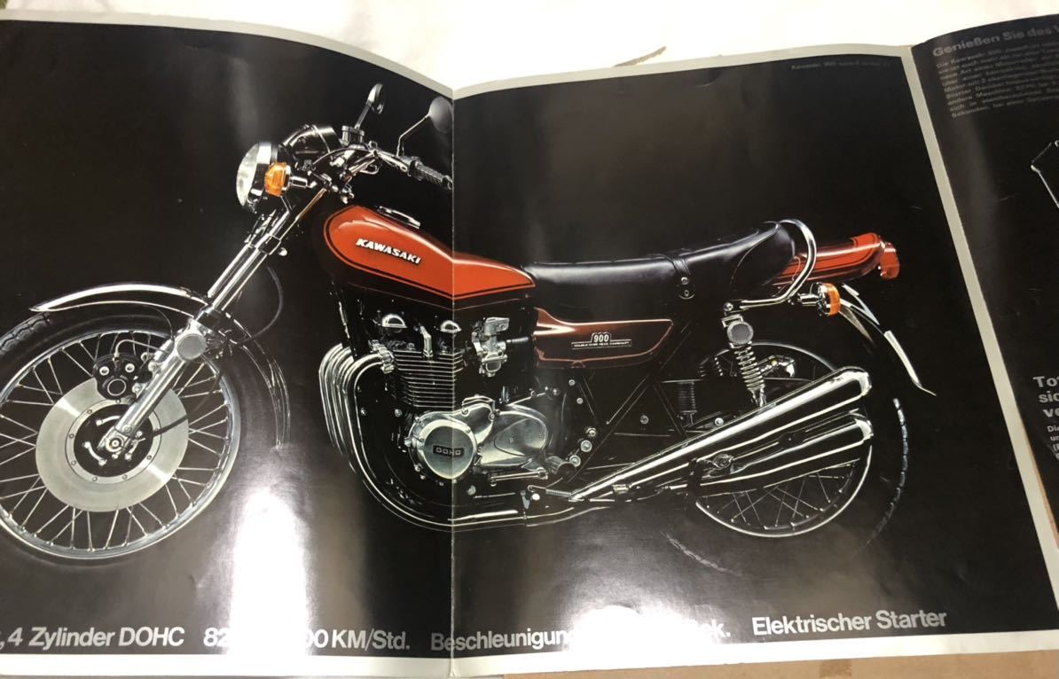 当時物 70sビンテージ 1972 KAWASAKI 900 Super Four Z1 ドイツ語