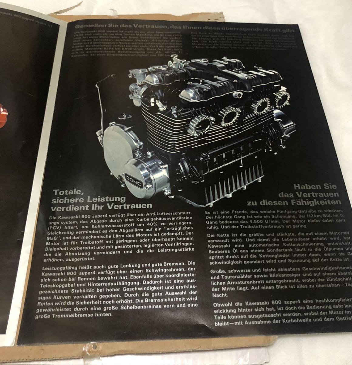 当時物 70sビンテージ 1972 KAWASAKI 900 Super Four Z1 ドイツ語