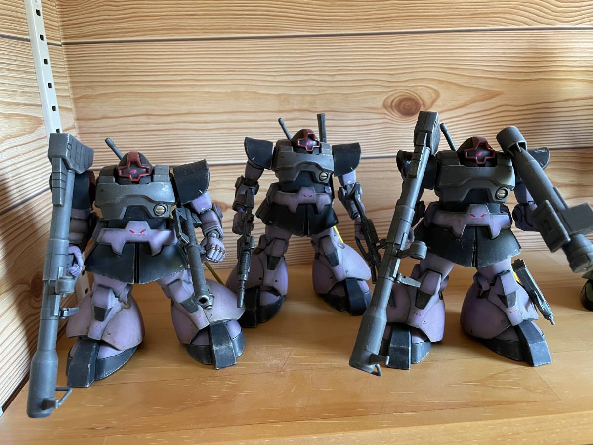 HG 1/144 ドム系プラモデル 3種セット バンダイ HG 1/144 トリプルドム 組立済みプラモデル 組立済み